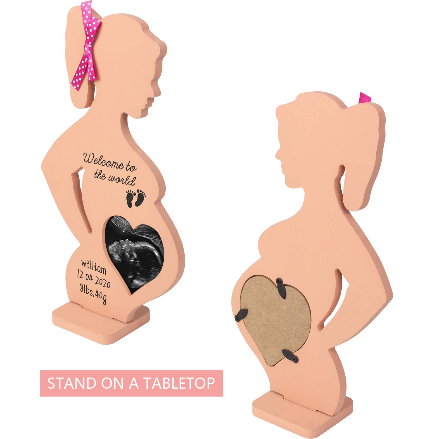 Personalized Ultrasound Picture Frame - Custom Pregnancy Keepsake Gift for Expecting Parents, New Moms & Baby Showers - Perfect for Nursery Decor, Maternity Announcements & Cherished Memories