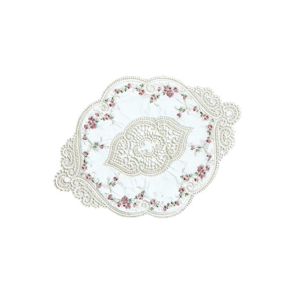 YARNOW Vintage Lace Placemat - Elegant European Doily Table Topper for Dining Table Decor, Wedding Centerpiece & Tea Party Setting - Antique Style Crochet Linen Table Mat