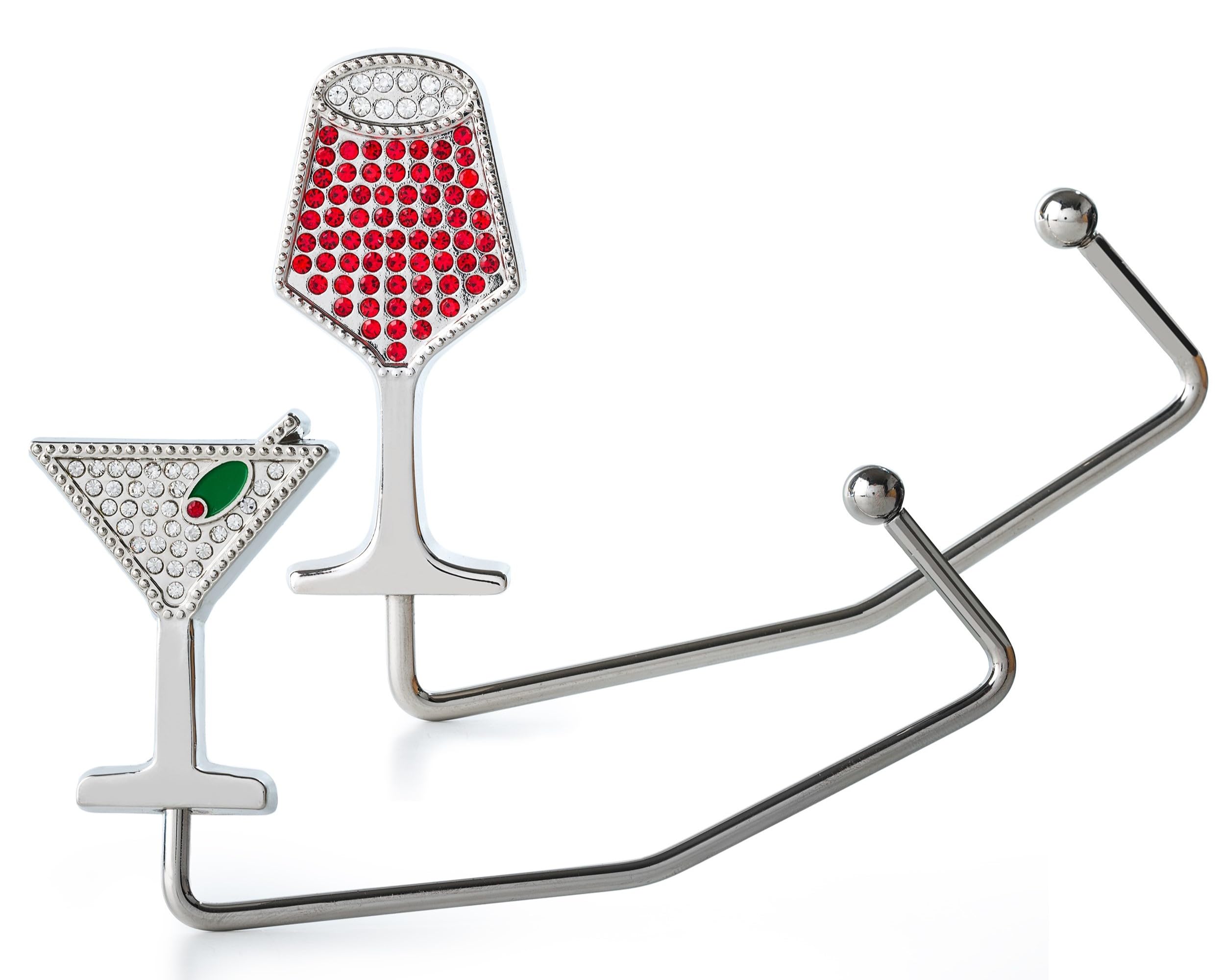 Stylish Rhinestone Bedazzled Purse Hook - Glittery Bag Holder for Tables & Bars | Perfect for Wine Lovers & Night Out Accessories | Protect Your Beloved Handbags at Restaurants, Cafes & Events