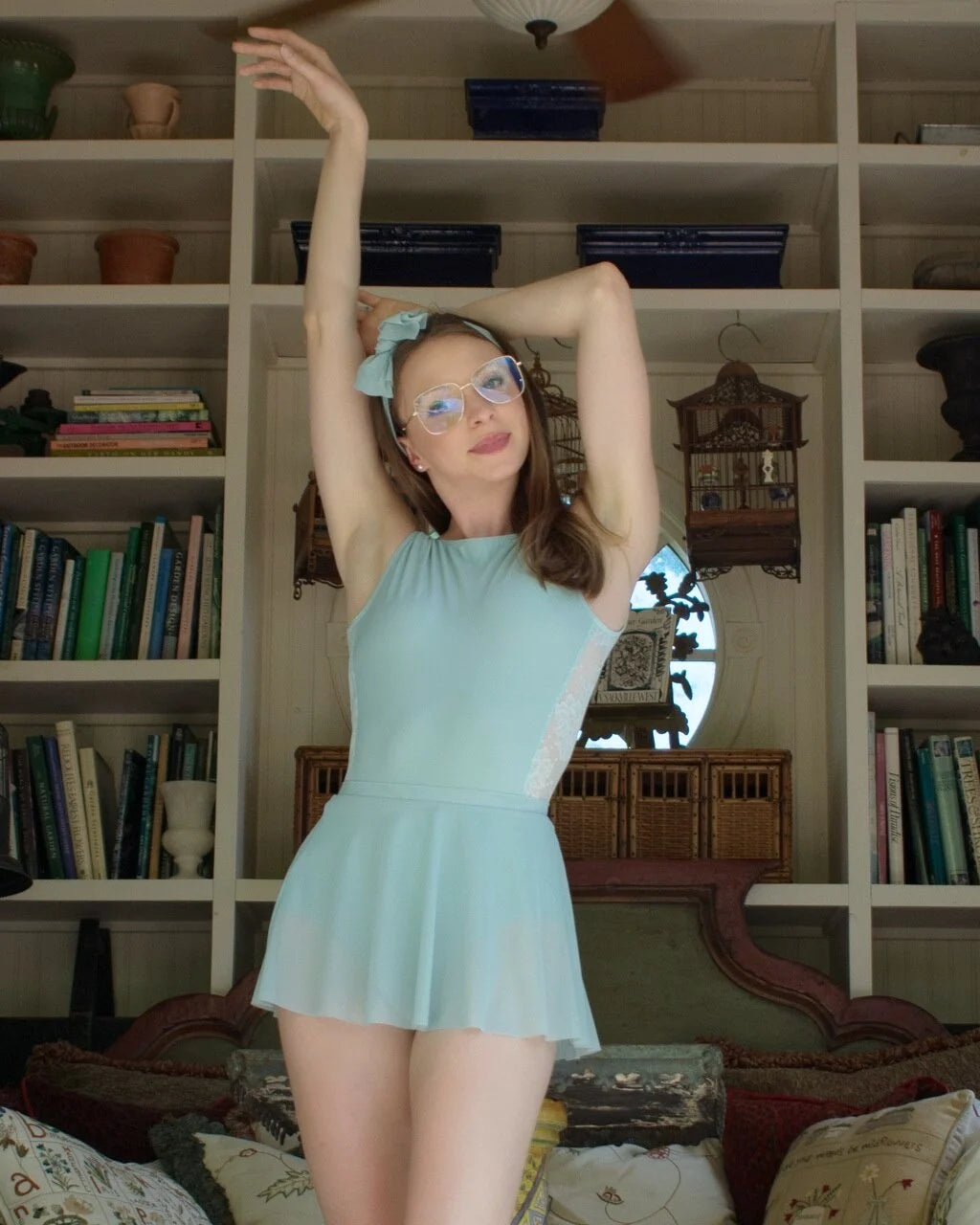 Alison Misty Blue Girls Leotard - Ballet Dance Leotard for Kids & Toddlers - Soft Stretch Fabric for Comfort - Perfect for Ballet Class, Dance Practice & Performances