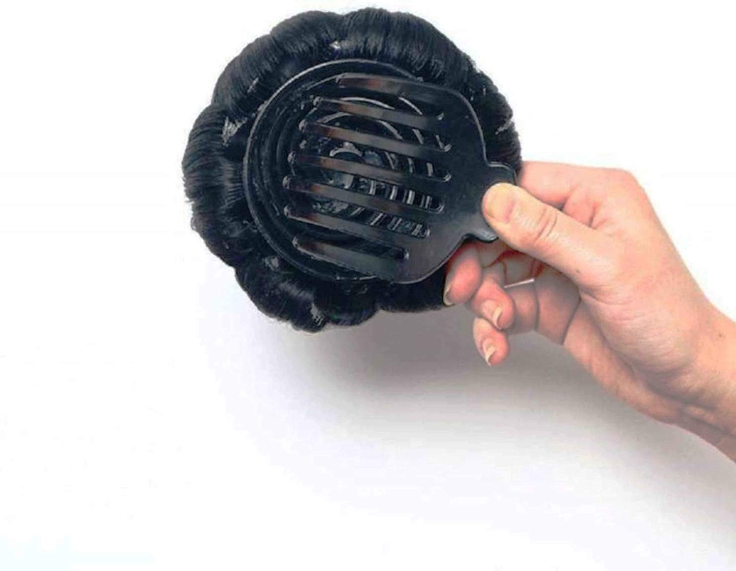 HOJI Juda Bun Hair Extension for Women - Ready-Made Faux Bun, Synthetic Bridal Hairpiece in Stylish Brown & Black | Perfect for Weddings, Parties & Everyday Elegance