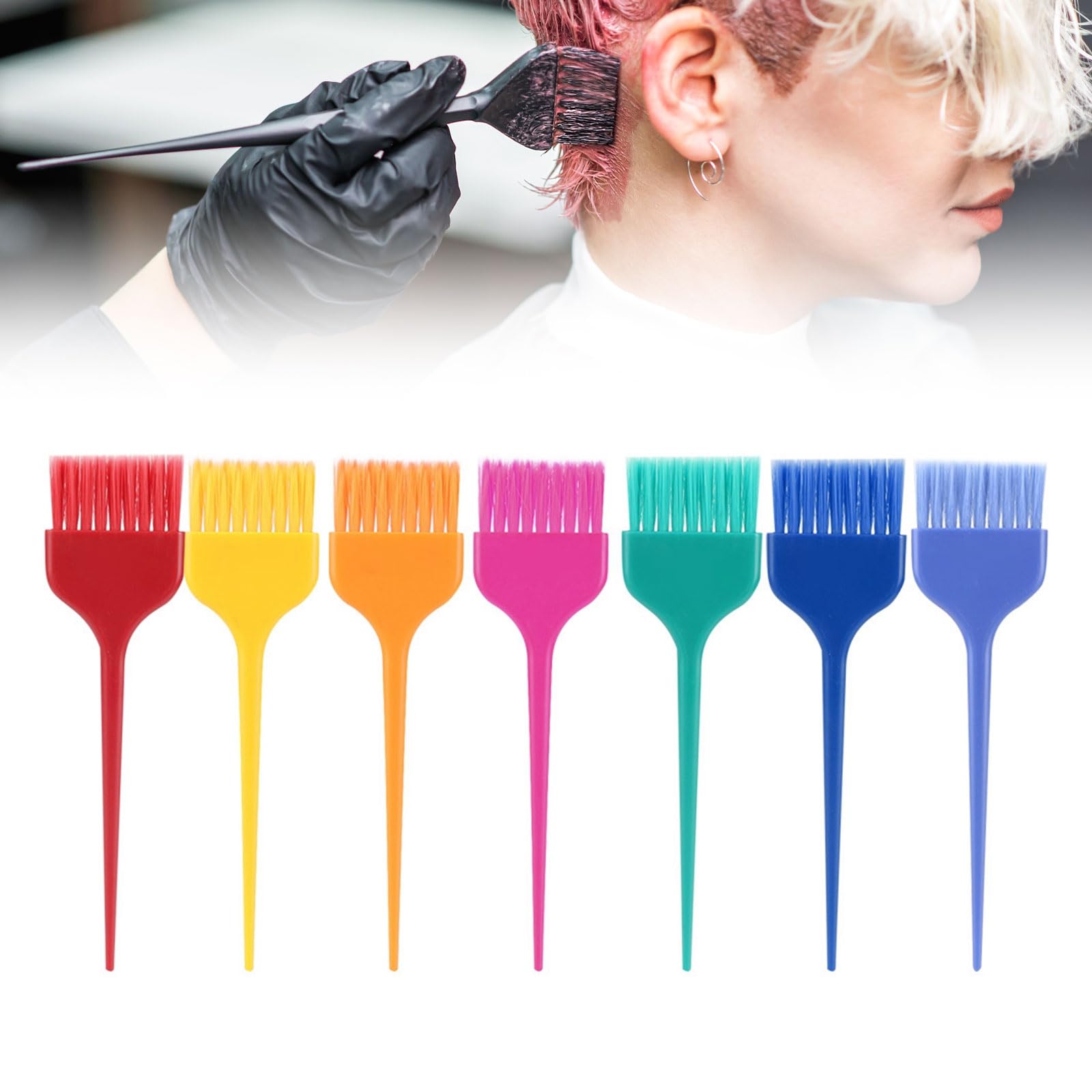 7Pcs XL Professional Hair Dye Brush Set - Salon Grade Hair Coloring Kit with Tinting Brushes & Applicators for Home & Barber Use | Perfect for Balayage, Highlights & Root Touch-Ups