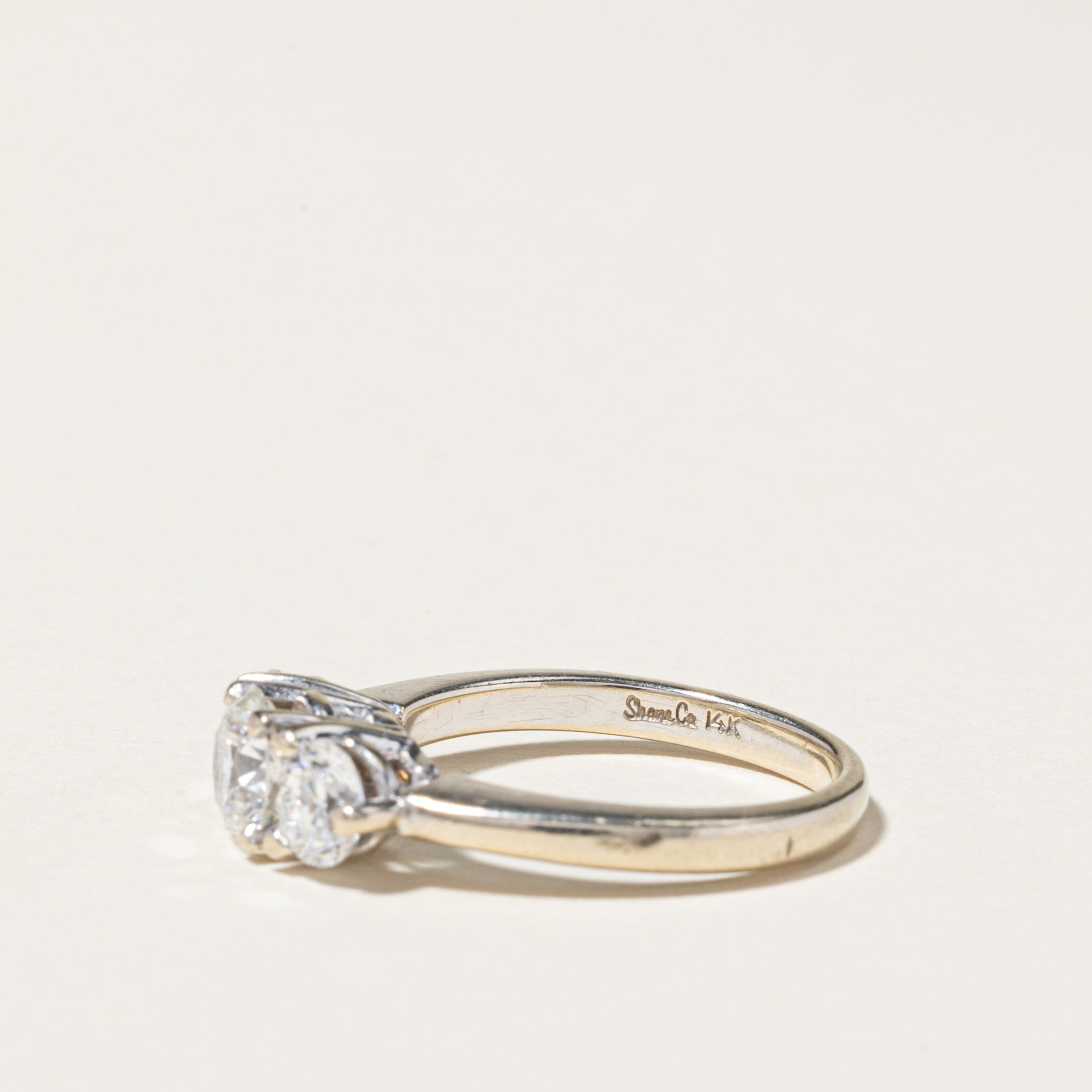 14K White Gold Three Stone Diamond Engagement Ring | 1.50ctw | Size 5.75 | Perfect Proposal Gift for Her, Anniversary & Wedding Jewelry