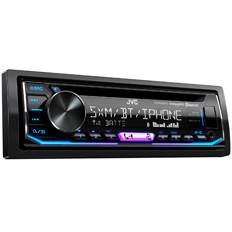 JVC KD-RD99BTS Bluetooth Car Stereo Receiver - In-Dash MP3/CD Player with USB, AUX Input & Hands-Free Calling for Cars, Trucks & SUVs - Perfect for Road Trips & Commuting