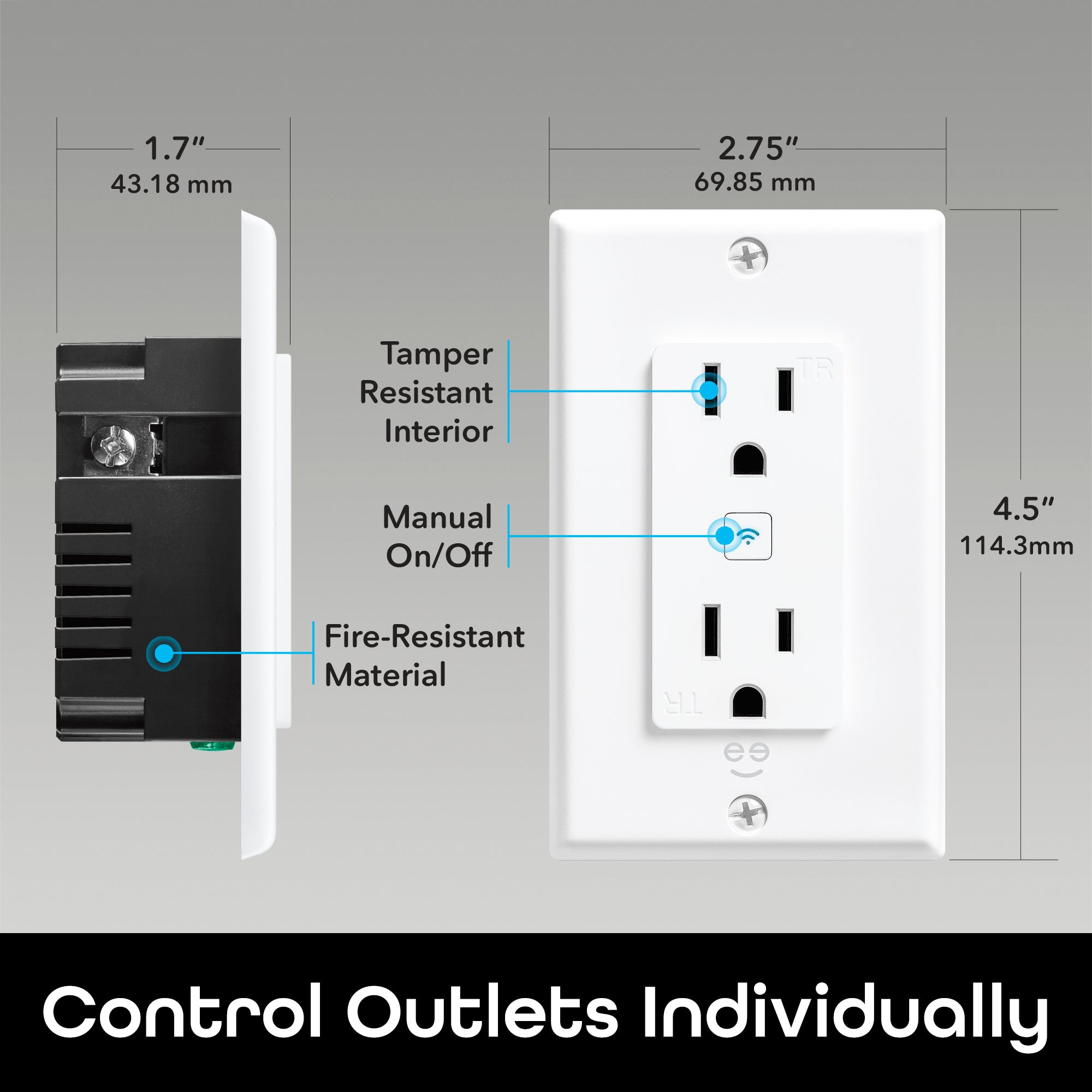 Geeni Smart Plug Outlet - WiFi Enabled for Remote Control & Scheduling - Perfect for Home Automation & Smart Devices