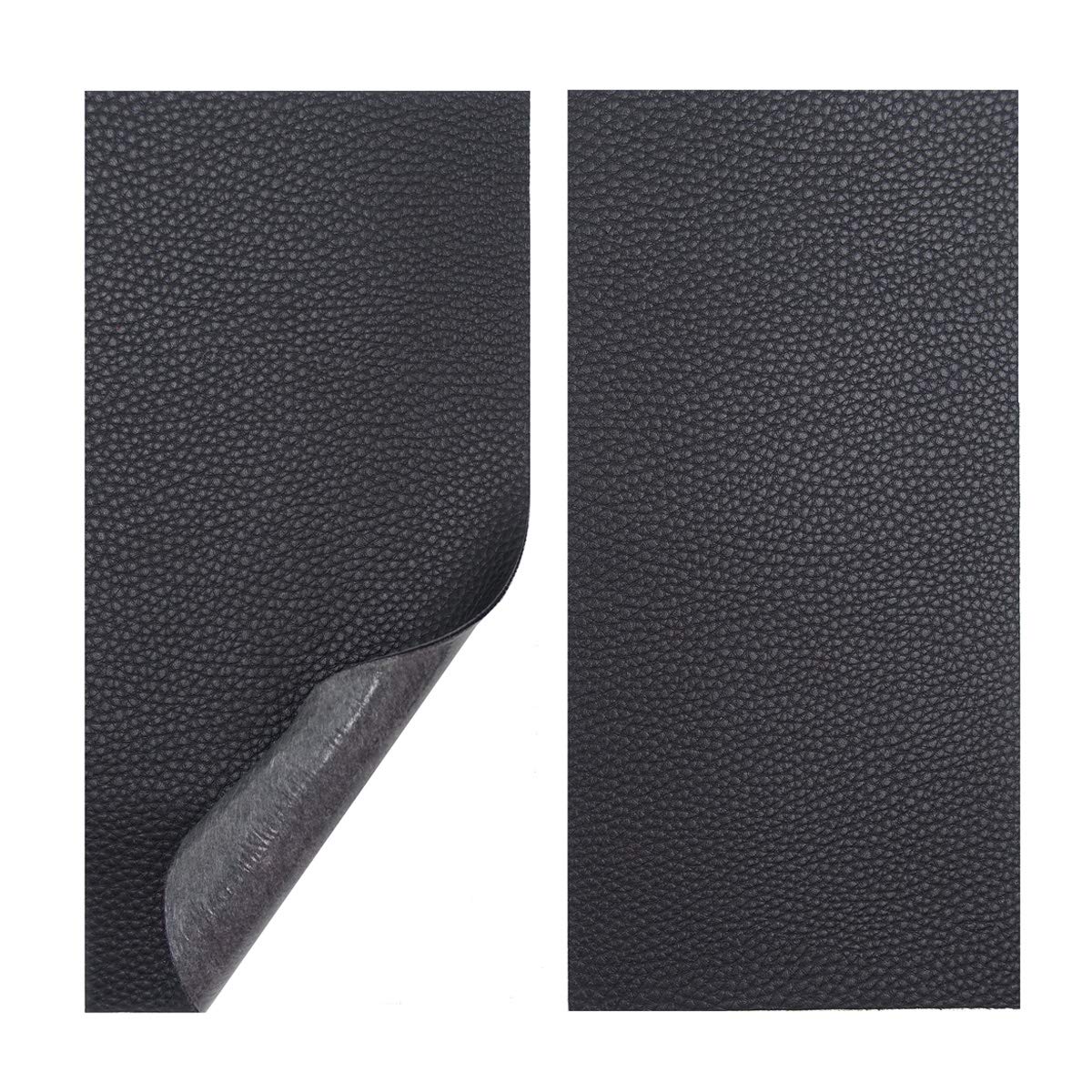 Vowcarol Leather & Vinyl Repair Kit - 2 PCS Super Thin Black Patches for Couches, Car Seats, Furniture & More | Easy DIY Repair Solution for Scratches & Tears