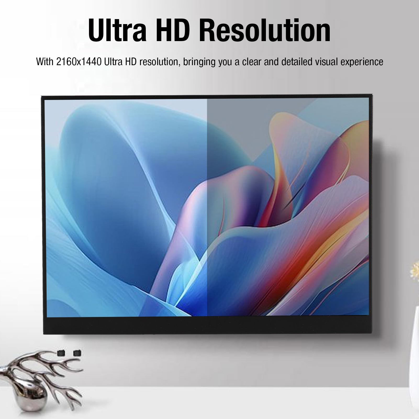 11 Inch Portable Monitor - FHD 2160x1440 USB C HDMI Computer Display with HDR IPS Screen, Dual Speakers & 3.5mm Port | External Monitor for Laptop, PC, Phone & iOS Tablets | Perfect for Gaming, Work & Travel