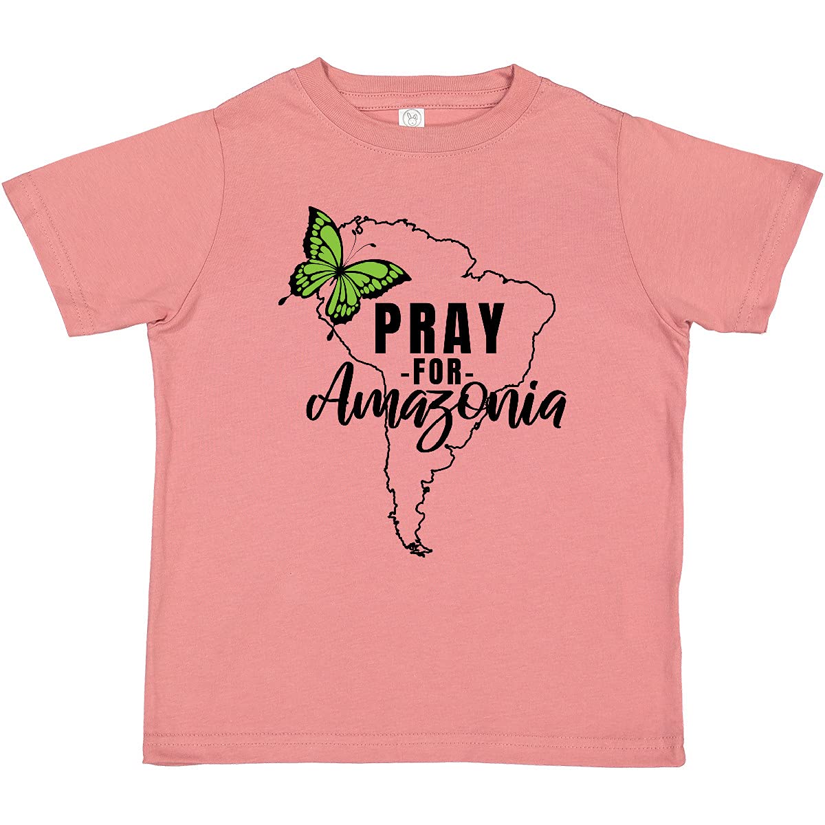 Inktastic Pray for Amazonia South America Silhouette Toddler T-Shirt - Comfortable Kids Tee for Casual Wear, School & Outdoor Activities