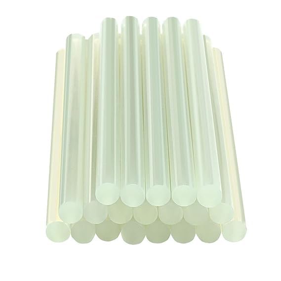 YOGITECH 25-Pack 7mm Clear Hot Glue Sticks for 20W Mini Glue Gun - Low Stringing, Fast Bonding Adhesive for DIY Crafts, Electronics Repair, Home Projects & School Supplies | Perfect for Scrapbooking, Jewelry Making & Household Fixes