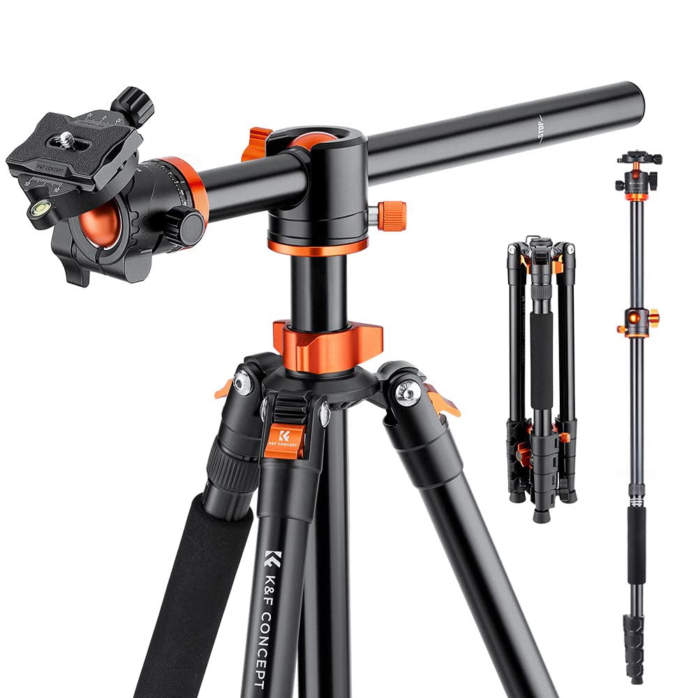 K&F Concept 72 Inch Aluminum Camera Tripod with 360° Ball Head - Professional DSLR Tripod & Detachable Monopod, 10kg Load Capacity for Photography, Videography, Travel & Studio Work | Perfect for Outdoor Shoots, Vlogging & Professional Photo Sessions