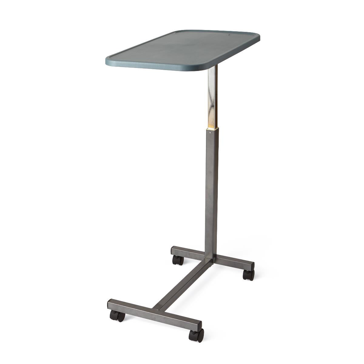 Adjustable Overbed Table with Composite Top - Portable Laptop Tray for Hospital, Bedroom & Office Use