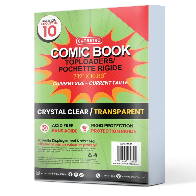 Premium Comic Book Top Loaders - Acid-Free Protection for Modern Comics (2023 Edition) | Perfect for Collecting, Grading & Displaying Valuable Comics