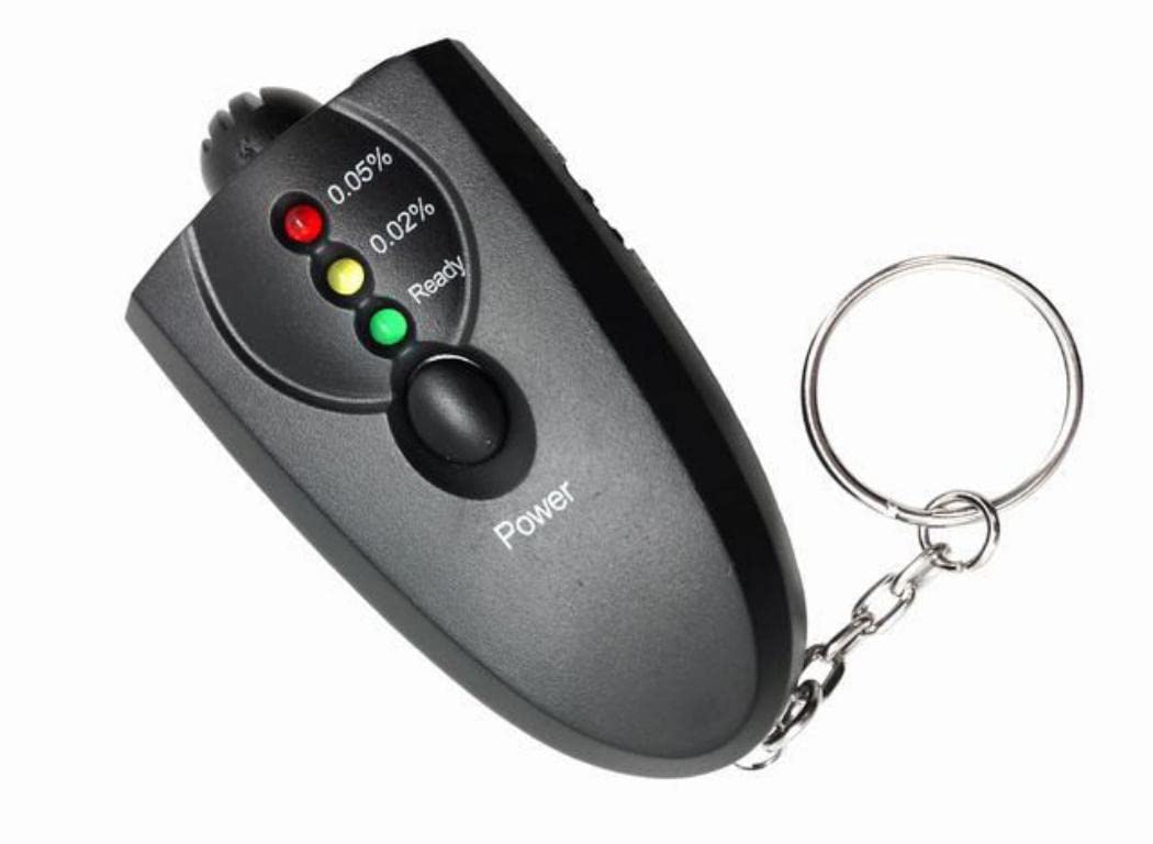 VB VIN BOUQUET Professional Portable Breathalyzer - Accurate Alcohol Tester (9 x 3 x 16 cm, Black/White) - Ideal for Personal Use, Law Enforcement, and Workplace Safety Testing