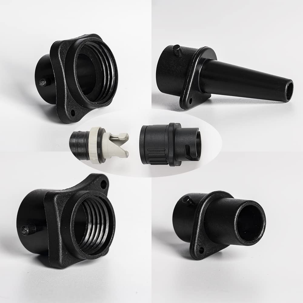 Inflatable Boat SUP Pump Adapter with Kite/Boston Valve - Universal Air Valve Adapter for Standard Pumps - Spoke Plate Attachment (Multi-Purpose) - Perfect for Kayaks, SUPs, Air Mattresses & Pool Floats
