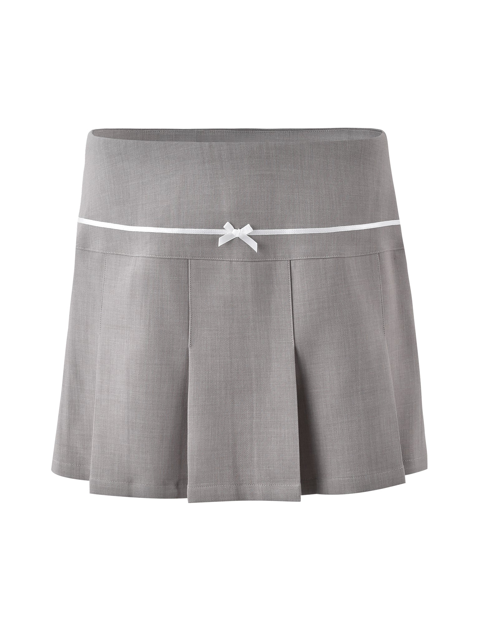 LENINA Skort for Women - Light Grey High Waist Tennis Skirt with Shorts | Perfect for Running, Yoga, Gym & Casual Wear