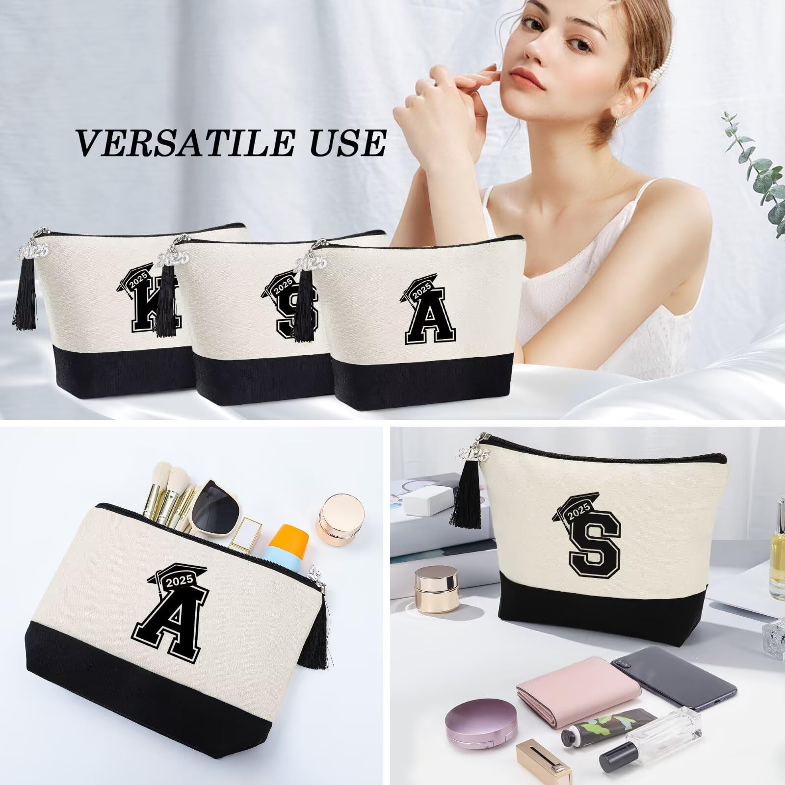 YOOLIFE Elegant Makeup Bag for Women - Perfect Graduation Gift, Teacher Appreciation Present & Class of 2025 Keepsake | Skincare Cosmetic Organizer for Sisters, Friends | Ideal for Travel, Daily Use & Special Occasions
