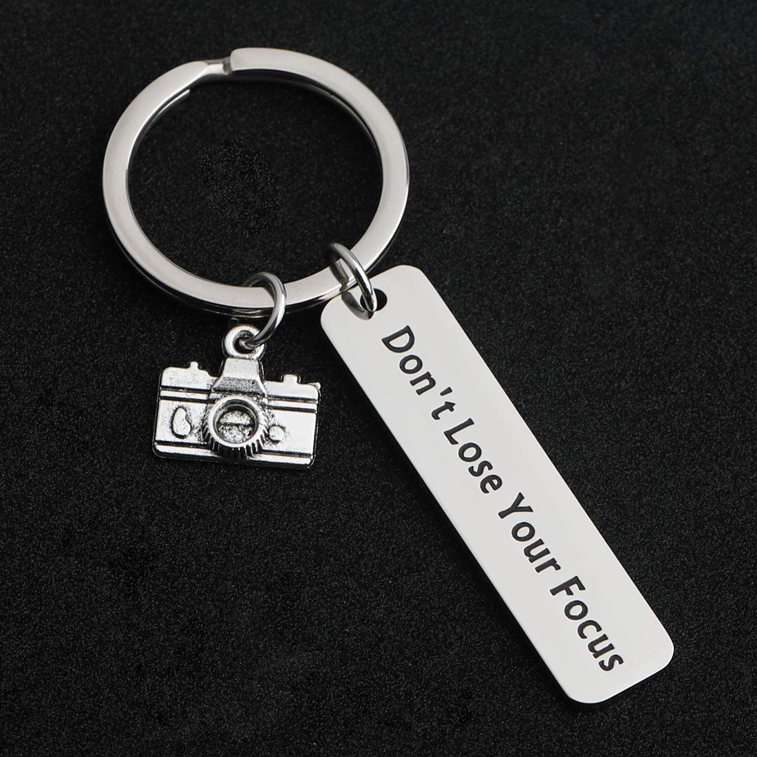 POTIY Camera Keychain Jewelry - Unique Photographer Gift for Camera Lovers, Don't Lose Your Focus Charm - Perfect for Photography Enthusiasts & DSLR Accessories (Great for Camera Bags, Keyrings & Photography Gifts)