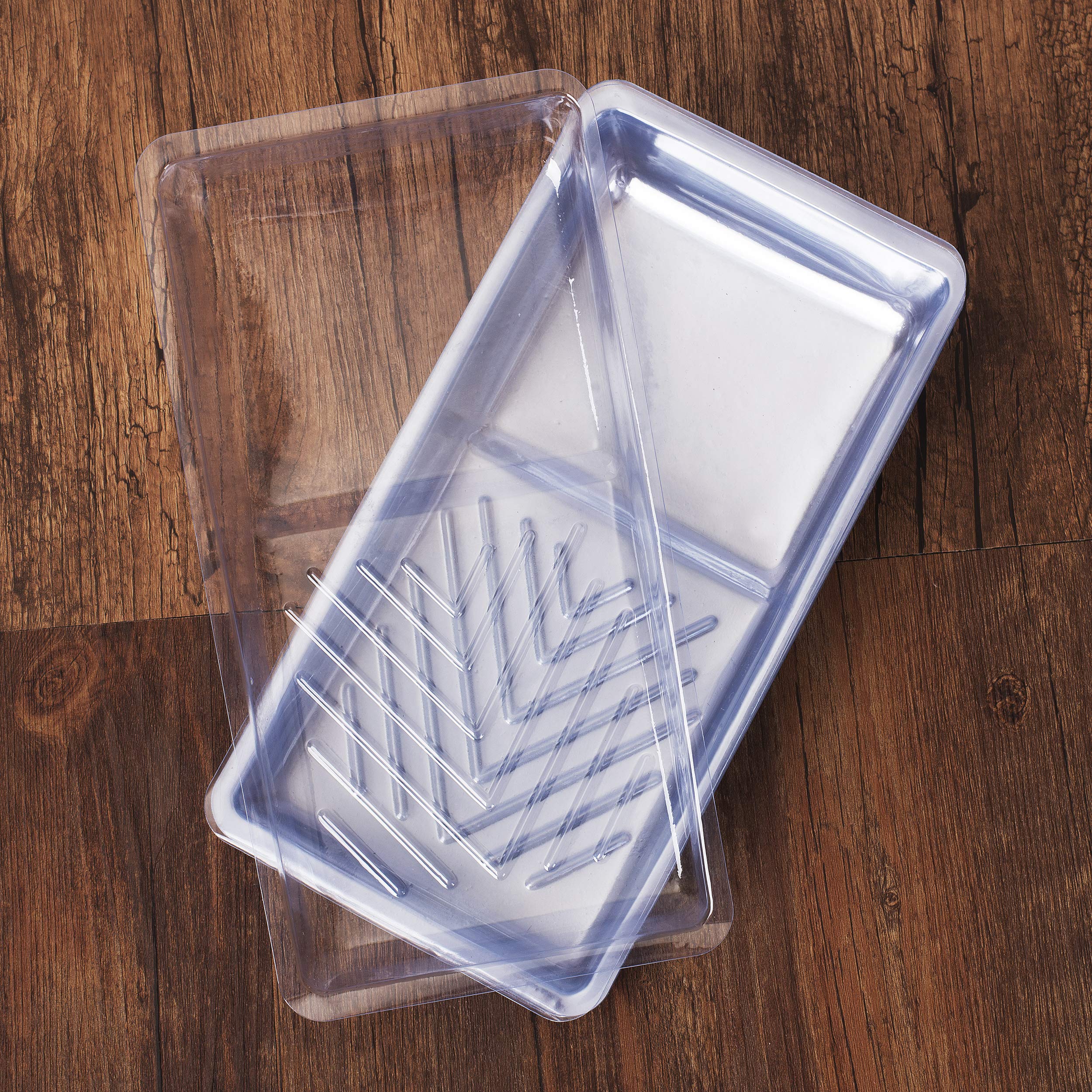 Bates 4 Inch Disposable Paint Tray Liners - 12 Pack Small Plastic Paint Roller Trays & Pans for Mini Painting Projects - Perfect for Home DIY, Wall Touch-Ups, and Small Craft Projects