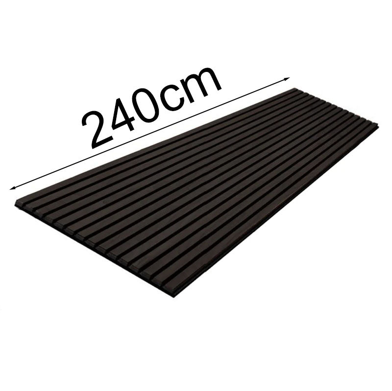 WOODFLEX Flexible Acoustic Wood Slat Wall Panel - Black Veneer Soundproofing Decor (2400mm x 600mm) for Home Theater, Office & Recording Studio