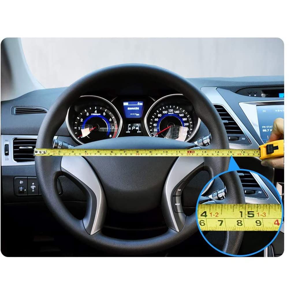 Premium Fiber Leather Car Steering Wheel Cover - Universal 15 Inch, Breathable & Anti-Slip Grip - Perfect for Daily Commuting, Road Trips and Enhanced Driving Comfort