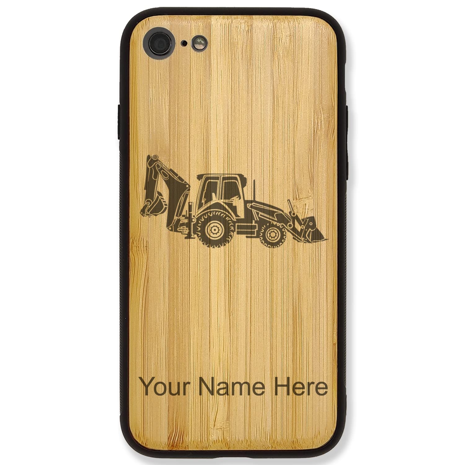 Premium Bamboo Phone Case Compatible with iPhone 7 Plus & iPhone 8 Plus - Custom Engraving & Heavy-Duty Protection - Perfect for Construction Workers & Outdoor Enthusiasts