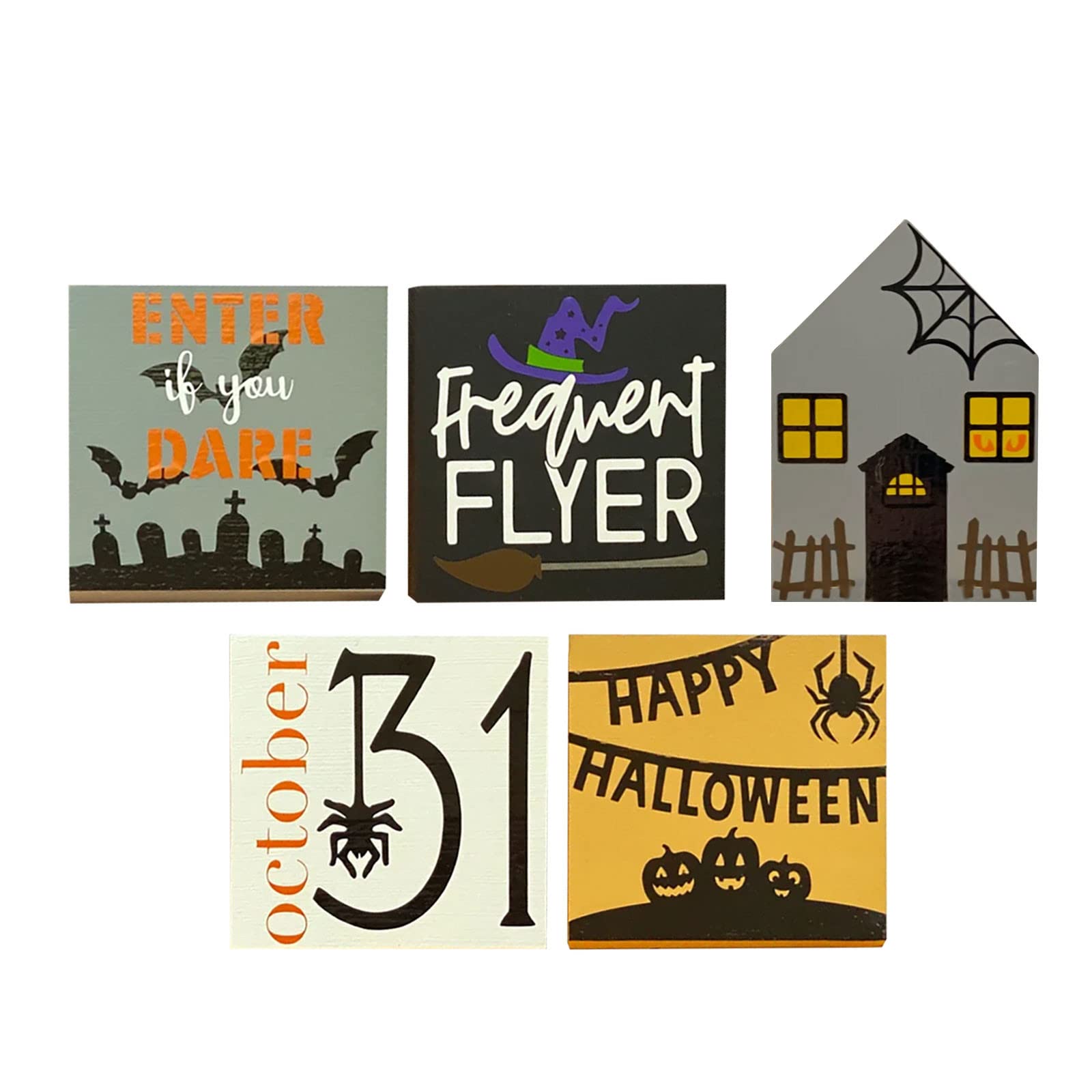 Halloween Tiered Tray Decor Set - DIY Farmhouse Style Fall Gnome Decorations for Halloween & Autumn Home Decor | Perfect for Table Centerpieces, Mantel Displays & Seasonal Party Supplies