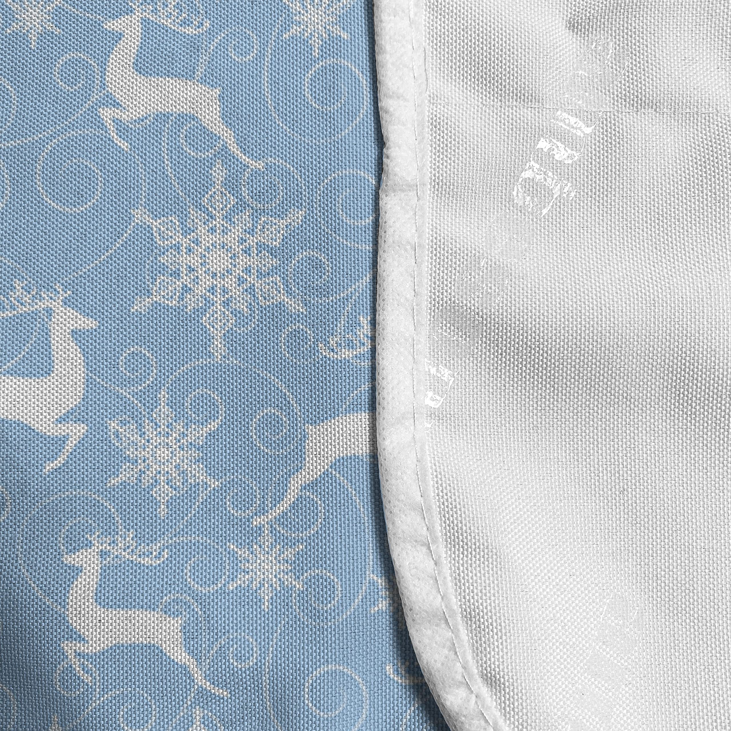 Ambesonne Winter Microwave Cover with Reindeer & Snowflake Pattern - Waterproof Kitchen Organizer with Pockets, 36