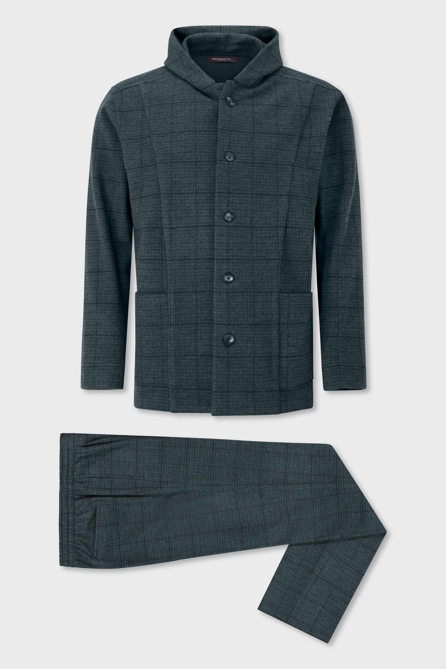 Kiton Green Plaid Blazer for Men | Premium Wool Jacket | Business & Formal Wear | Perfect for Office, Weddings & Special Events