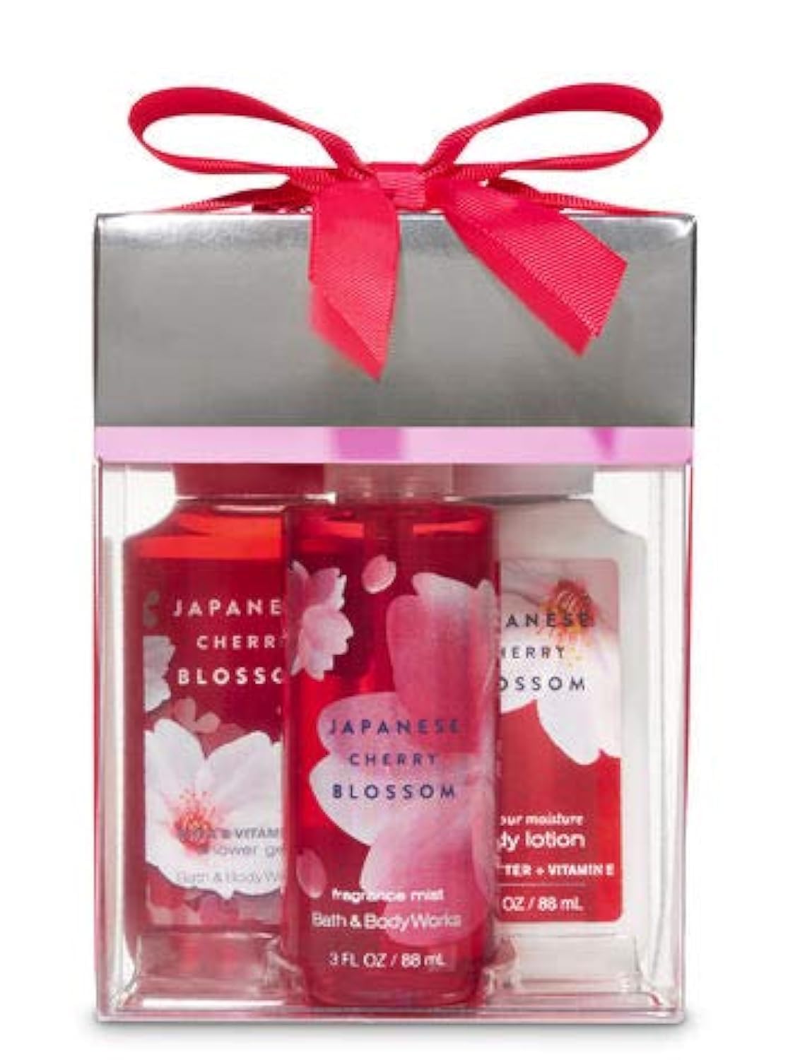 Bath & Body Works Japanese Cherry Blossom Mini Gift Set - Shower Gel, Body Lotion & Fragrance Mist | Travel Size Toiletries for Women, Perfect for Gifts, Vacation & Daily Skincare Routine