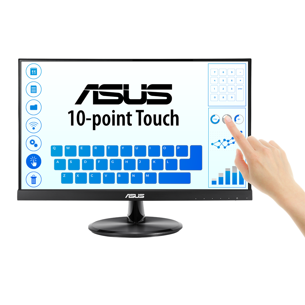 ASUS VT229H 22-Inch FHD 1920x1080 IPS Touchscreen Monitor - Home Office, Gaming & Graphic Design Display with HDMI & VGA Ports
