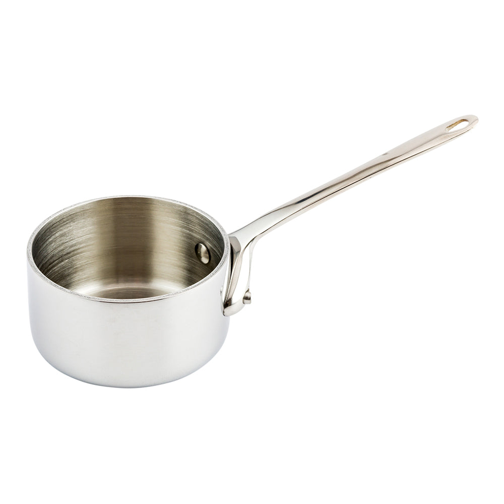 Premium 2 oz Stainless Steel Mini Sauce Pan - Small Cooking Pot for Spices, Butter & Sauces - 5