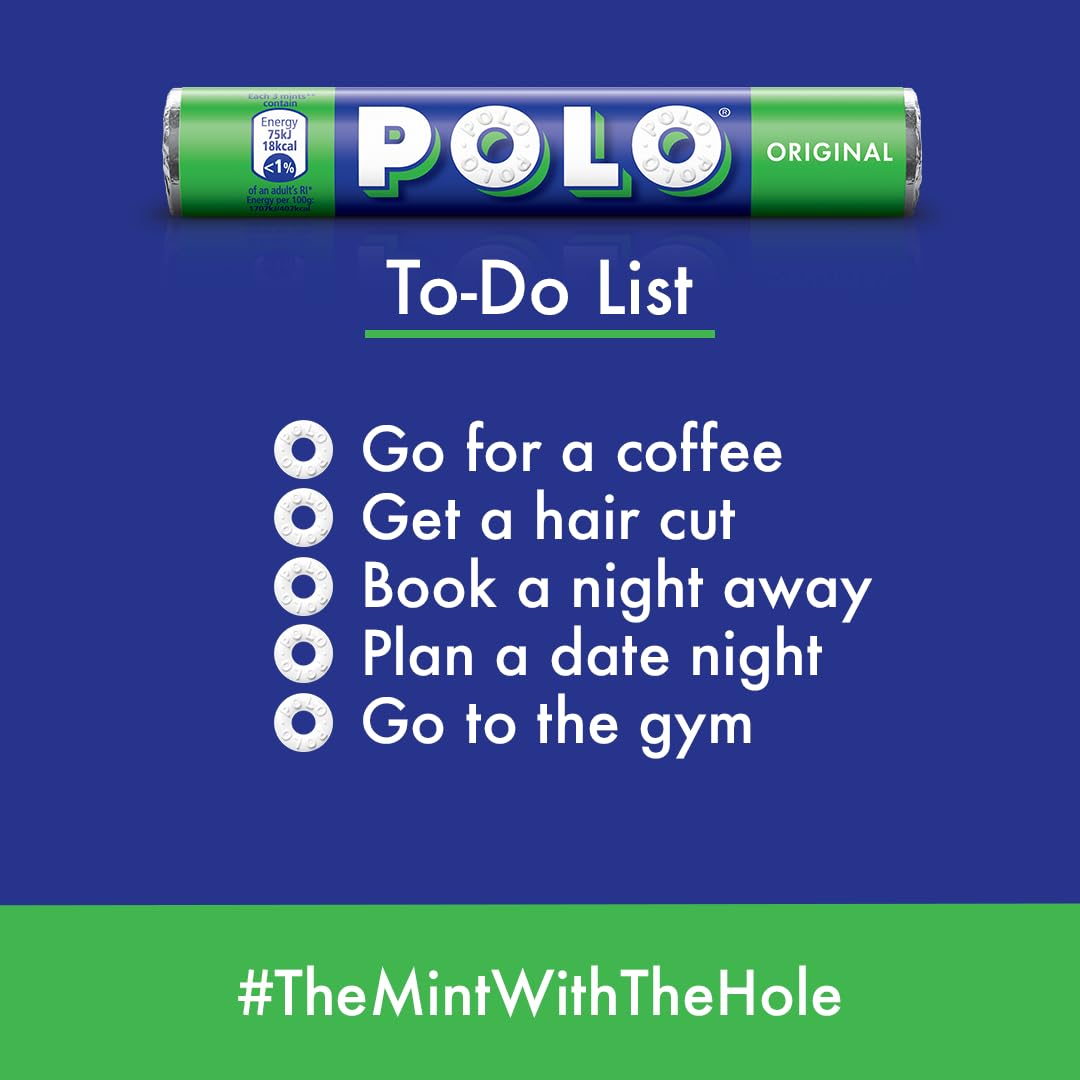 Polo Mints Rolls - 6 Pack of Refreshing Peppermint Candy for Office, Travel & Fresh Breath | Sugar-Free Mint Sweets