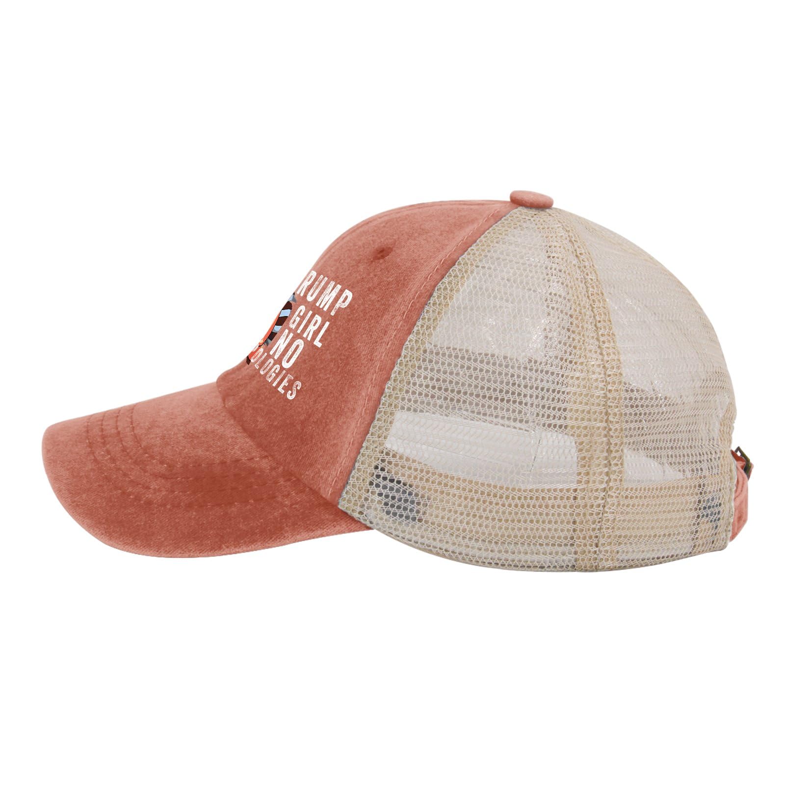 Trump Girl NO Apologies Hat - Unisex Adjustable Bucket Hat for Men & Women - Black Funny Fishing & Beach Hat - Perfect for Outdoor Activities, Political Events & Casual Wear