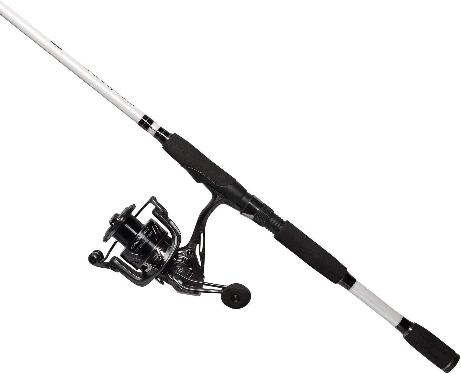 Cadence CC5 Spinning Combo - Lightweight 24-Ton Graphite 2-Piece Fishing Rod with Carbon Fiber Drag System | Smooth Carbon Composite Frame & Side Plates | Perfect for Freshwater & Saltwater Fishing, Bass, Trout, and Surf Casting