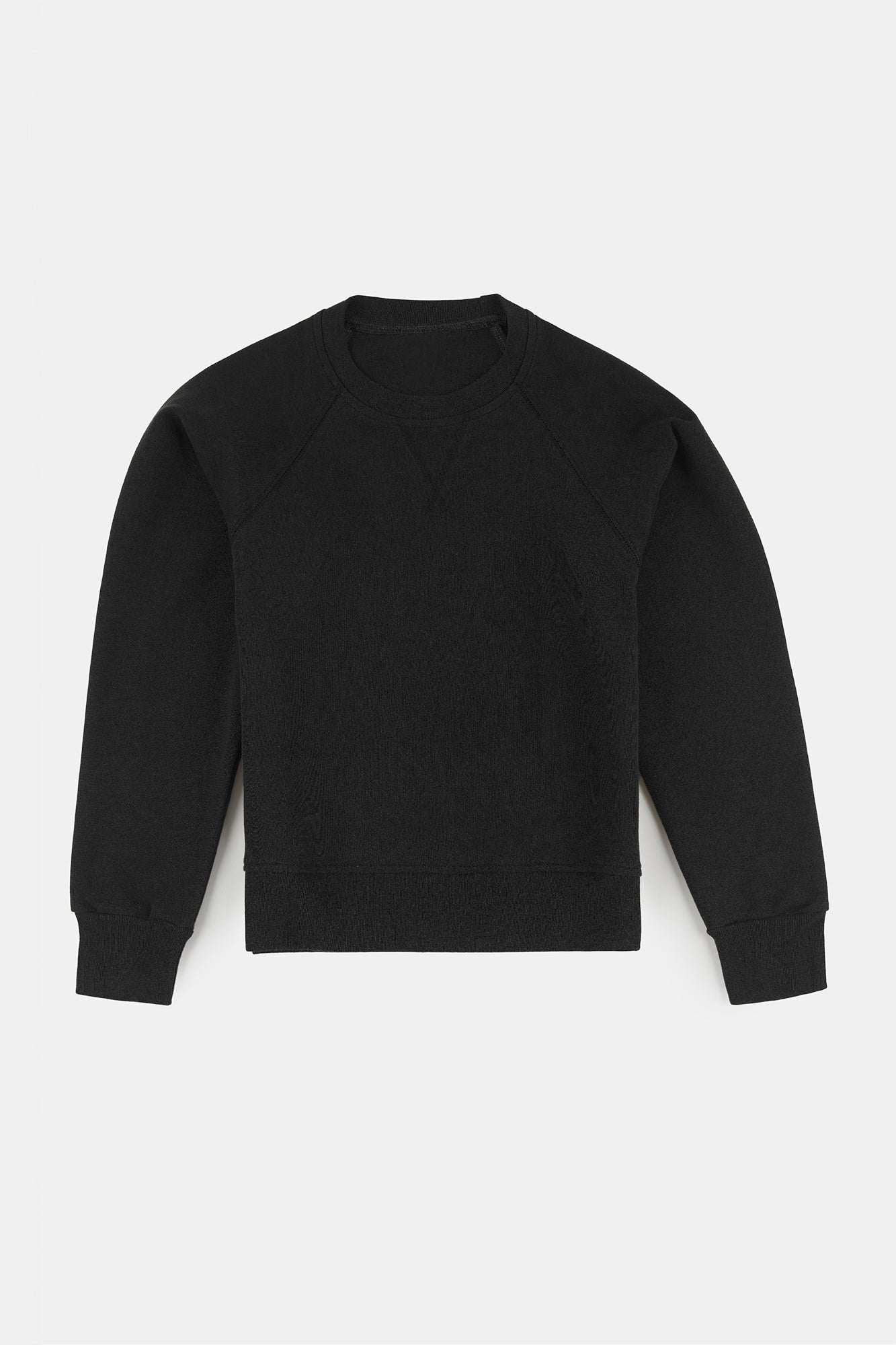 Men's Black Raglan Sweatshirt - Comfortable Long Sleeve Pullover for Casual Wear, Gym & Street Style