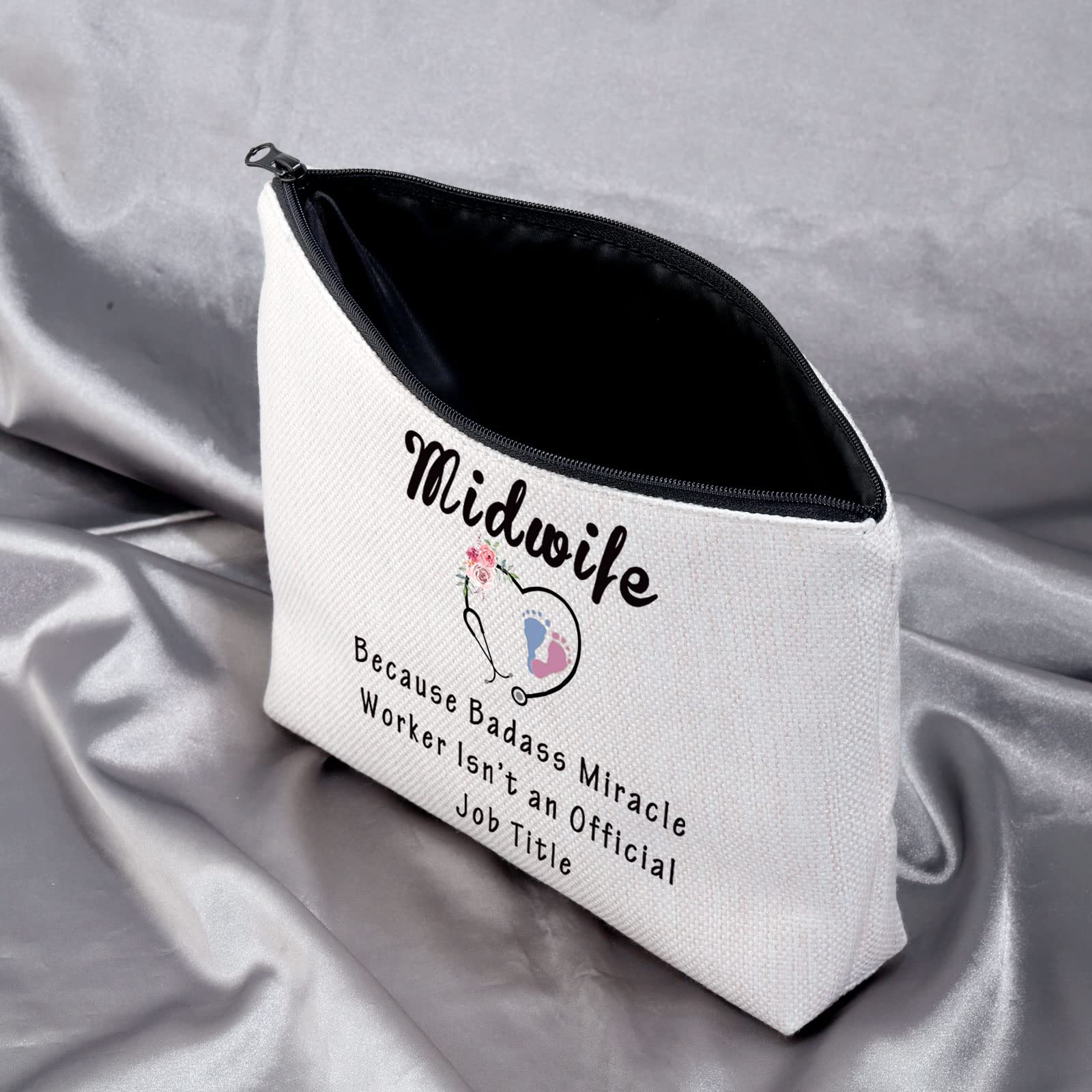 Premium Midwife Appreciation Gift - OBGYN Doctor & Labor Nurse Cosmetic Bag - Doula Travel Makeup Pouch for Medical Professionals | Perfect for Hospital Shifts, Birth Support & On-The-Go Essentials