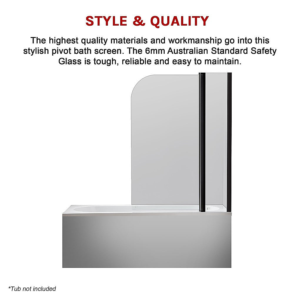 180 Degree Pivot Shower Door with 6mm Tempered Safety Glass - 1200x1400mm Bathroom Screen by Della Francesca - Perfect for Modern Walk-in Showers and Spa Bathrooms