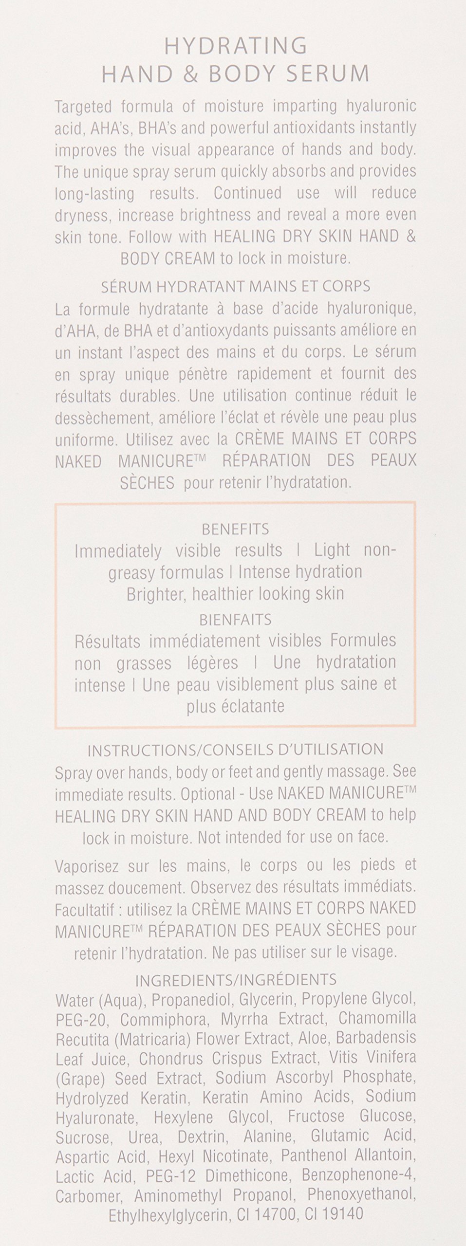 ZOYA Naked Manicure Hydrating Hand and Body Serum - 8.5 Fl Oz | Moisturizing Treatment for Dry Skin, Cuticle Care & Nail Health | Perfect for Salon, Spa & At-Home Self Care
