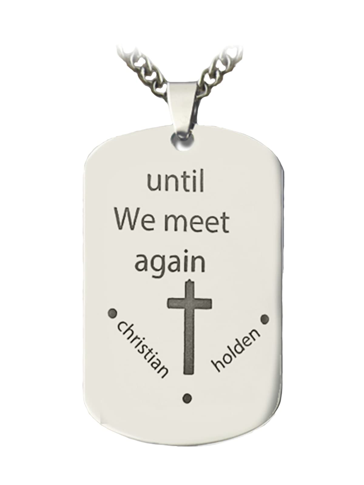 Custom Engraved Dog Tag Necklace - Personalized Titanium Steel Pendant with Name or Phrase - Anniversary Birthday Gift for Men, Women & Boys - Perfect for Couples, Military, Pet Lovers & Special Occasions