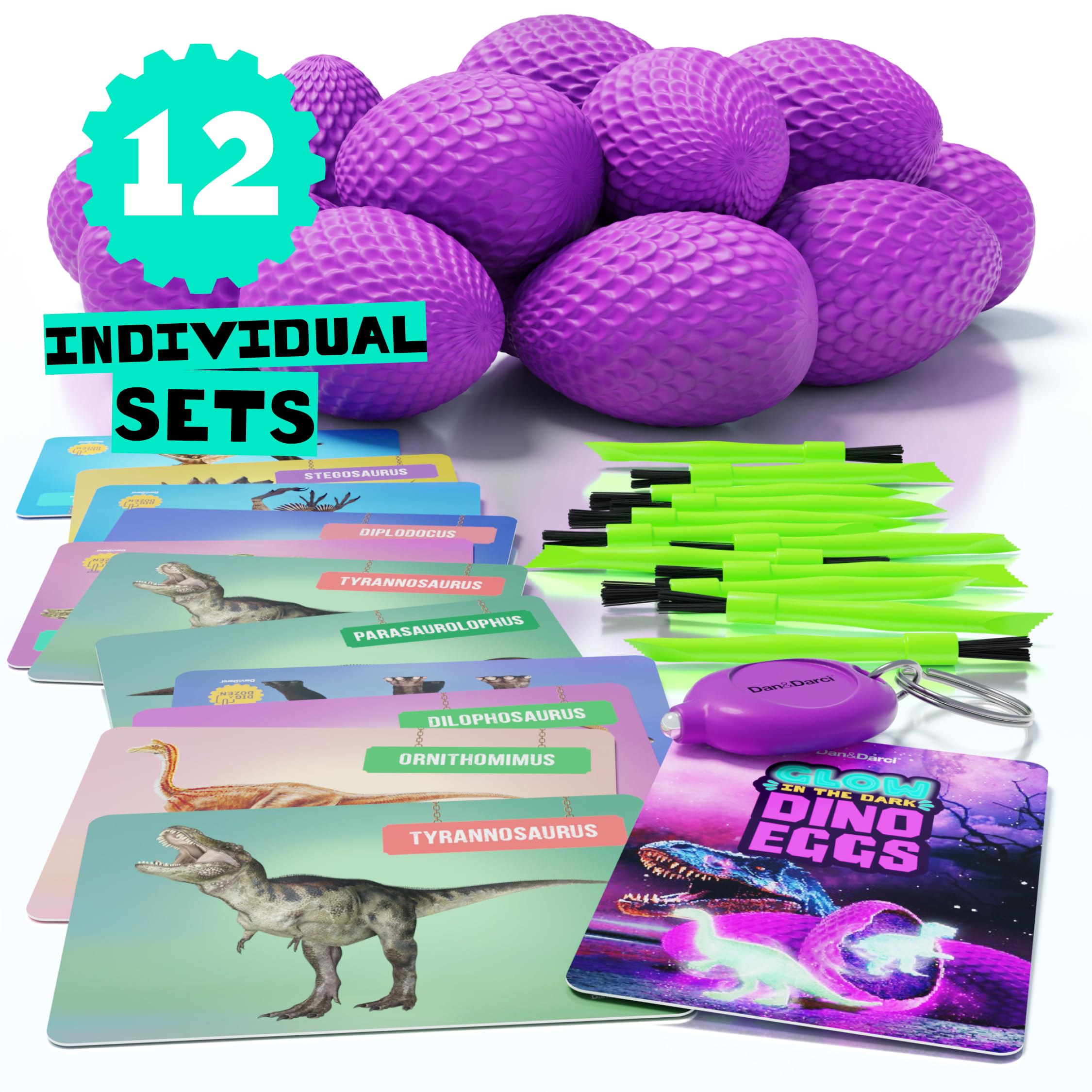 Glow in The Dark Dinosaur Easter Eggs Dig Kit for Kids - STEM Science Excavation Toy for Boys & Girls Ages 8+ - Perfect Easter Basket Stuffers, Birthday Gifts & Educational Toddler Toys - Fun Dino Egg Digging Adventure for Home, Classroom & Outdoor Play