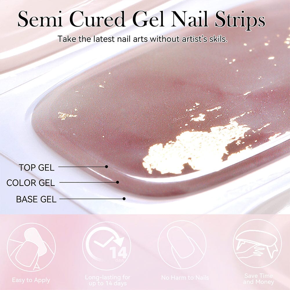 20 Pack Black & White Semi-Cured Gel Nail Strips - DIY Nail Art Kit for Salon-Quality Manicures at Home | Perfect for Parties, Weddings & Special Occasions