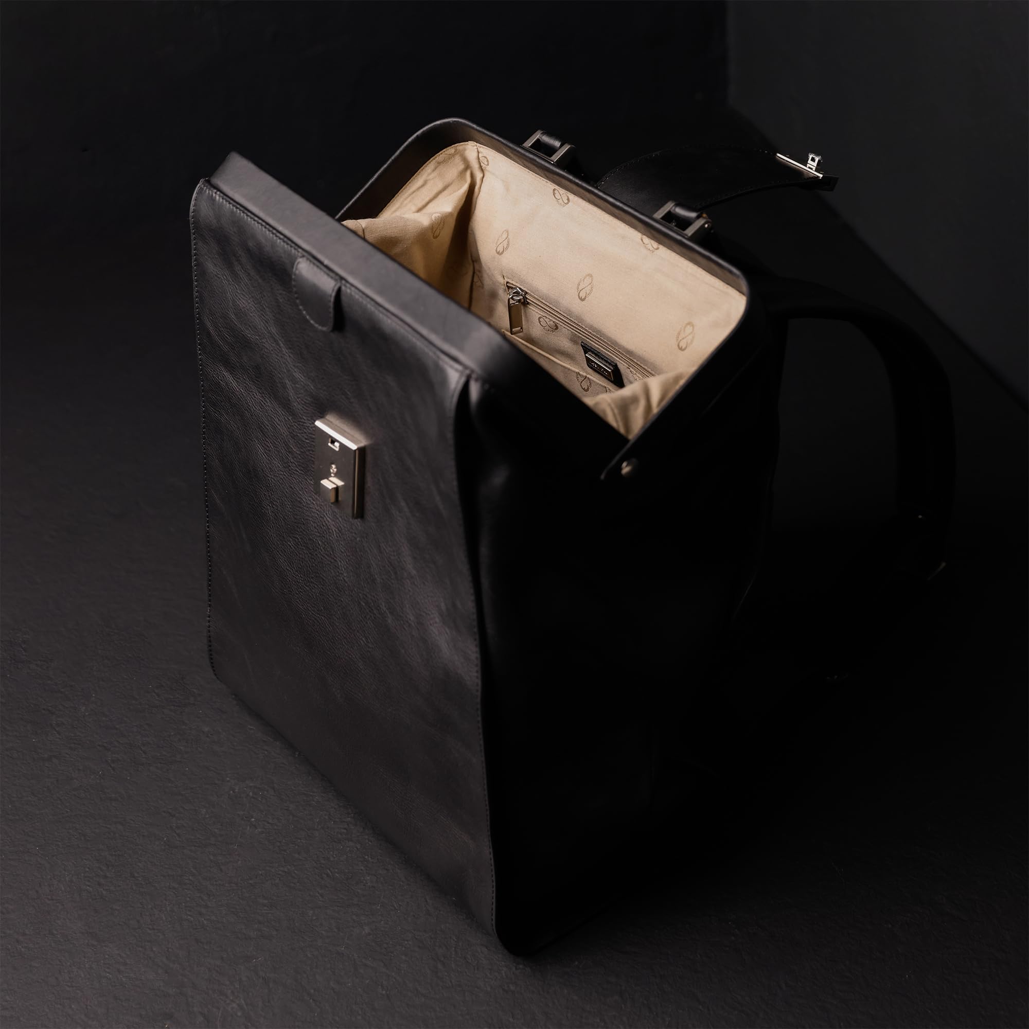 Vintage Leather Backpack for Travel & Business - Men & Women (Black) - Stylish & Durable