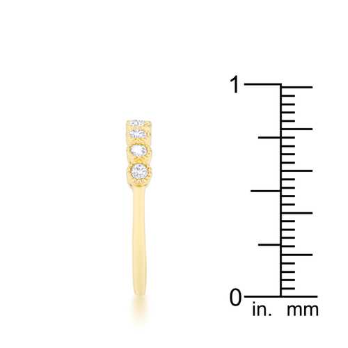 0.27ct CZ 14k Gold Delicate Wedding Band Ring - Elegant Stackable Ring for Women, Perfect for Engagement, Anniversary & Everyday Wear
