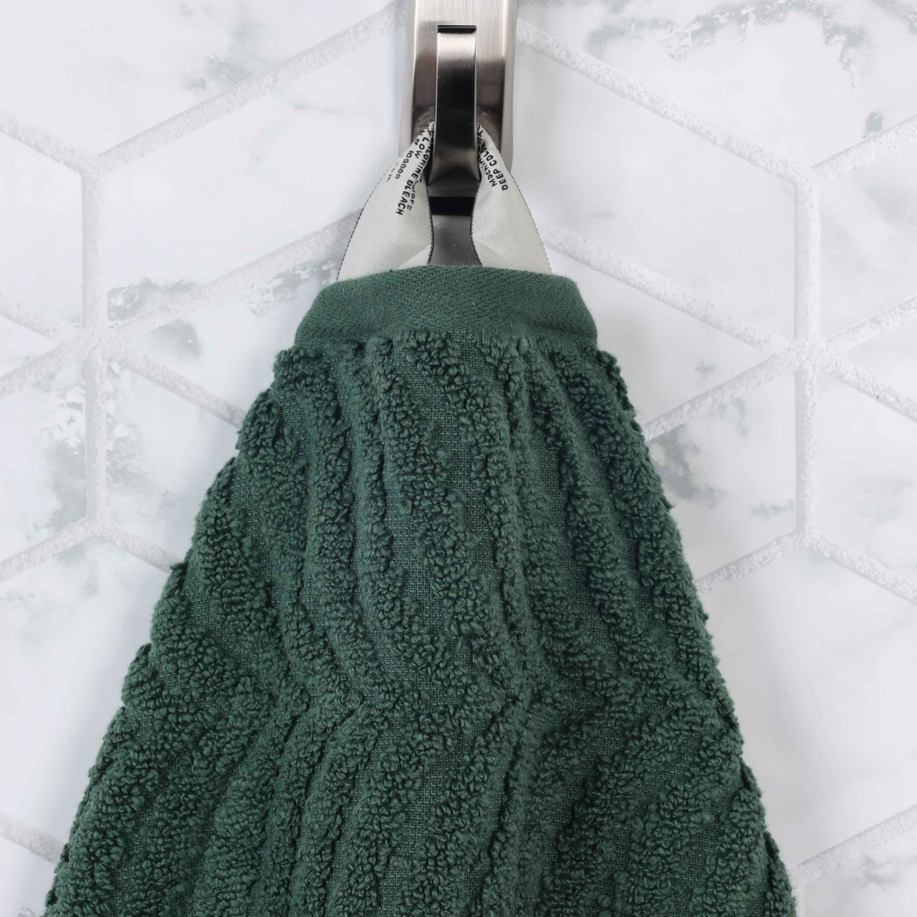Premium 100% Zero Twist Cotton Hand Towels - Set of 6 | Soft & Absorbent Solid & Jacquard Chevron Design | Perfect for Bathroom, Kitchen & Guest Use