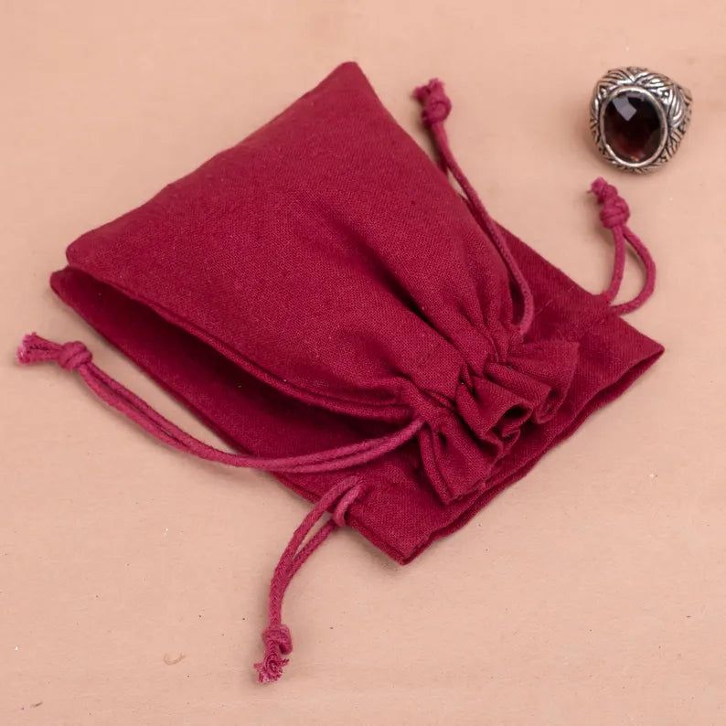 Elegant Maroon Plain Pouches - 100 Pack | Sleek Fortress Brand | Perfect for Gift Wrapping, Jewelry Storage & Party Favors