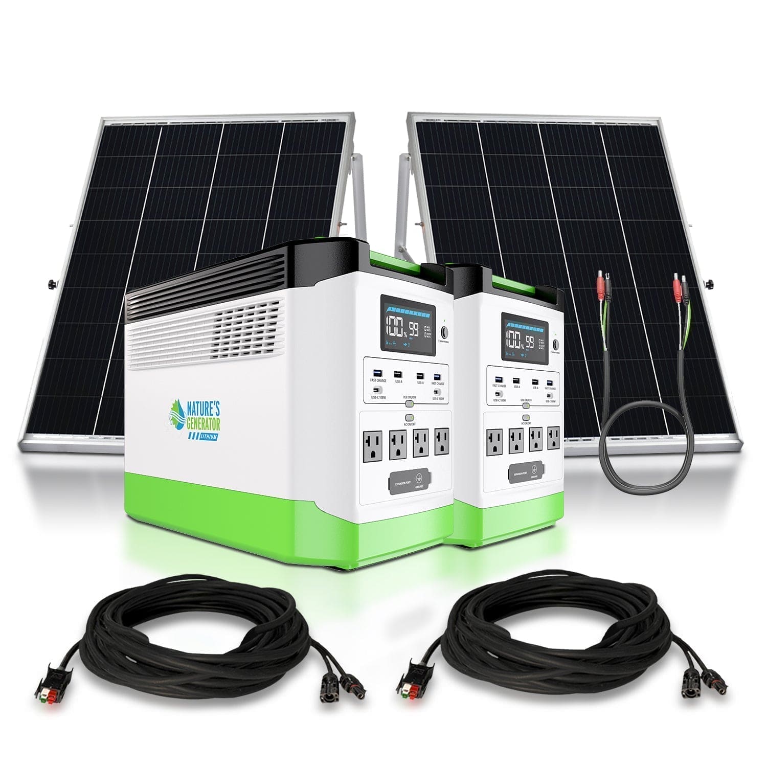 Nature's Generator Lithium 1800 Solar Power Station - Portable Solar Generator for Camping, RV Trips & Emergency Power Backup