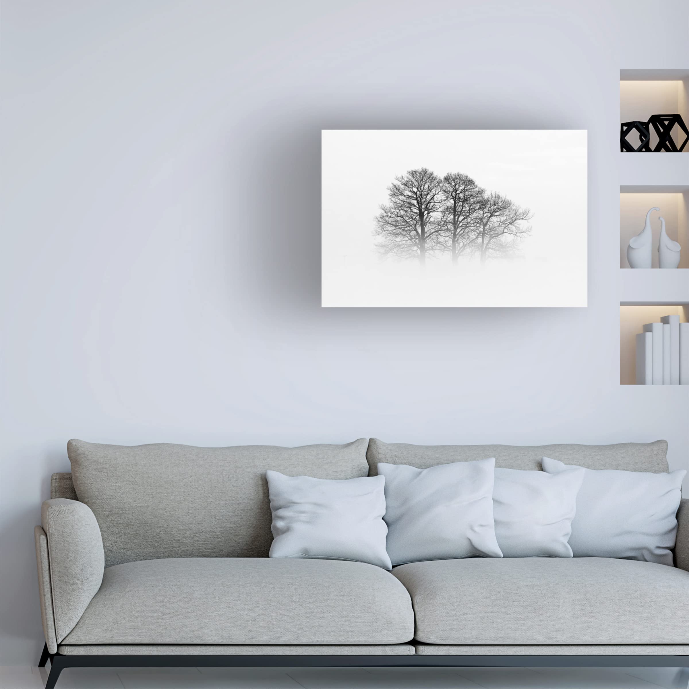 Oliver Buchmann 'A Hazy Shade of Winter' Canvas Wall Art Print - Modern Landscape Painting for Living Room, Bedroom & Office Decor