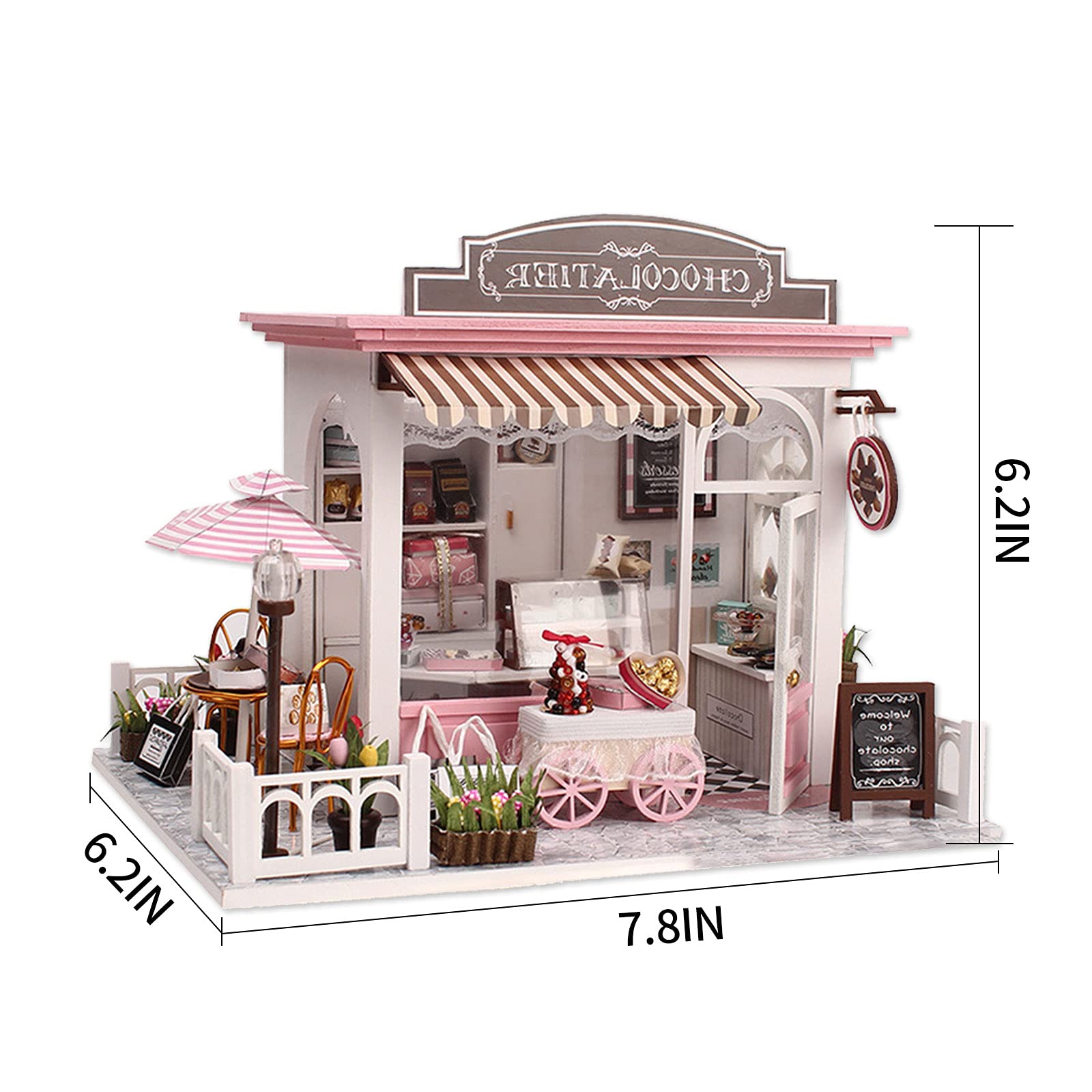 DIY Miniature Dollhouse Kit - Wooden Kitchen Furniture Set for Doll House | Perfect for Collectors, Miniature Enthusiasts & Home Decor