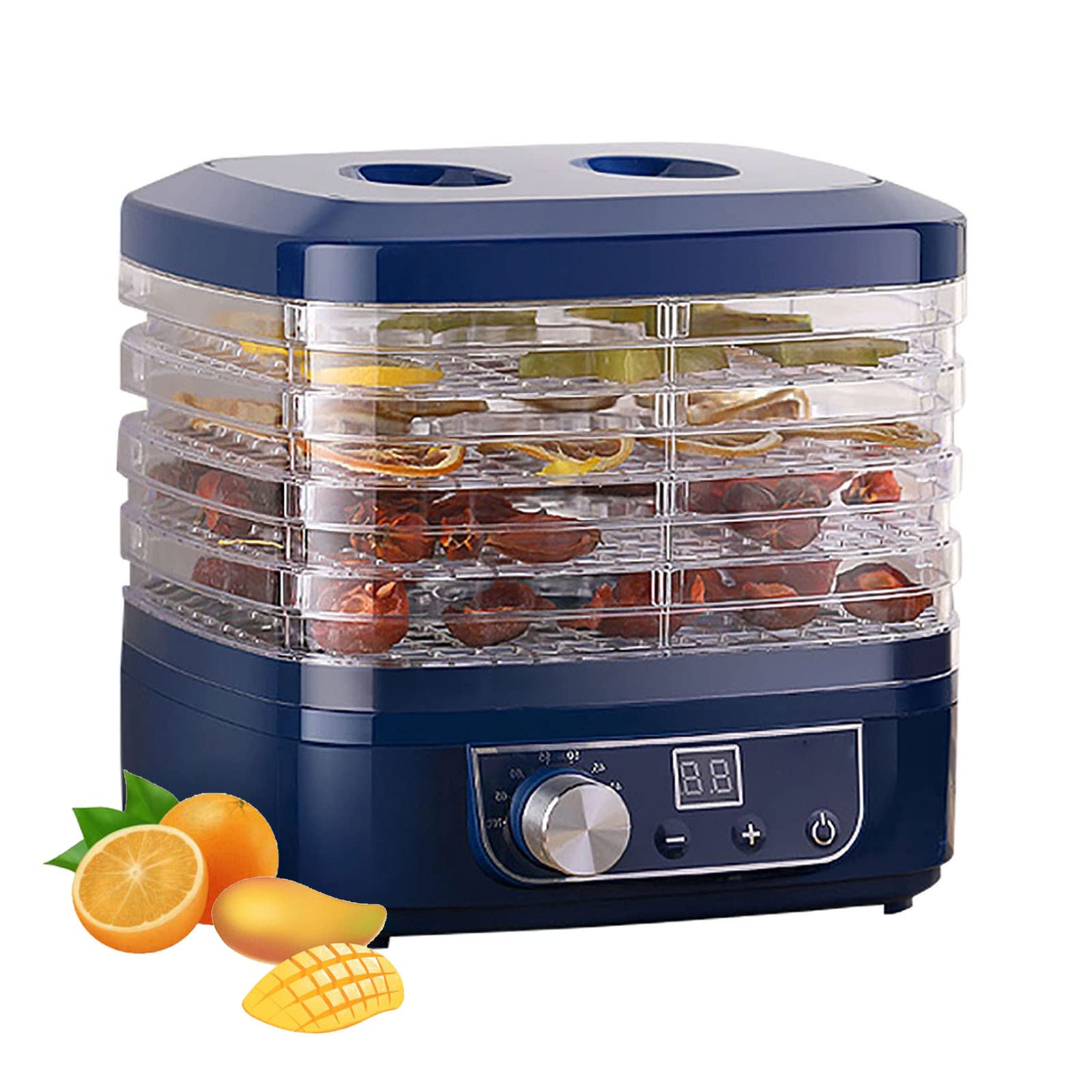 BJH 5-Tray Food Dehydrator for Fruits, Vegetables & Healthy Snacks - Large Capacity Electric Food Dryer for Home Use, Jerky, Herbs & DIY Drying | Perfect for Meal Prep, Camping & Healthy Lifestyle