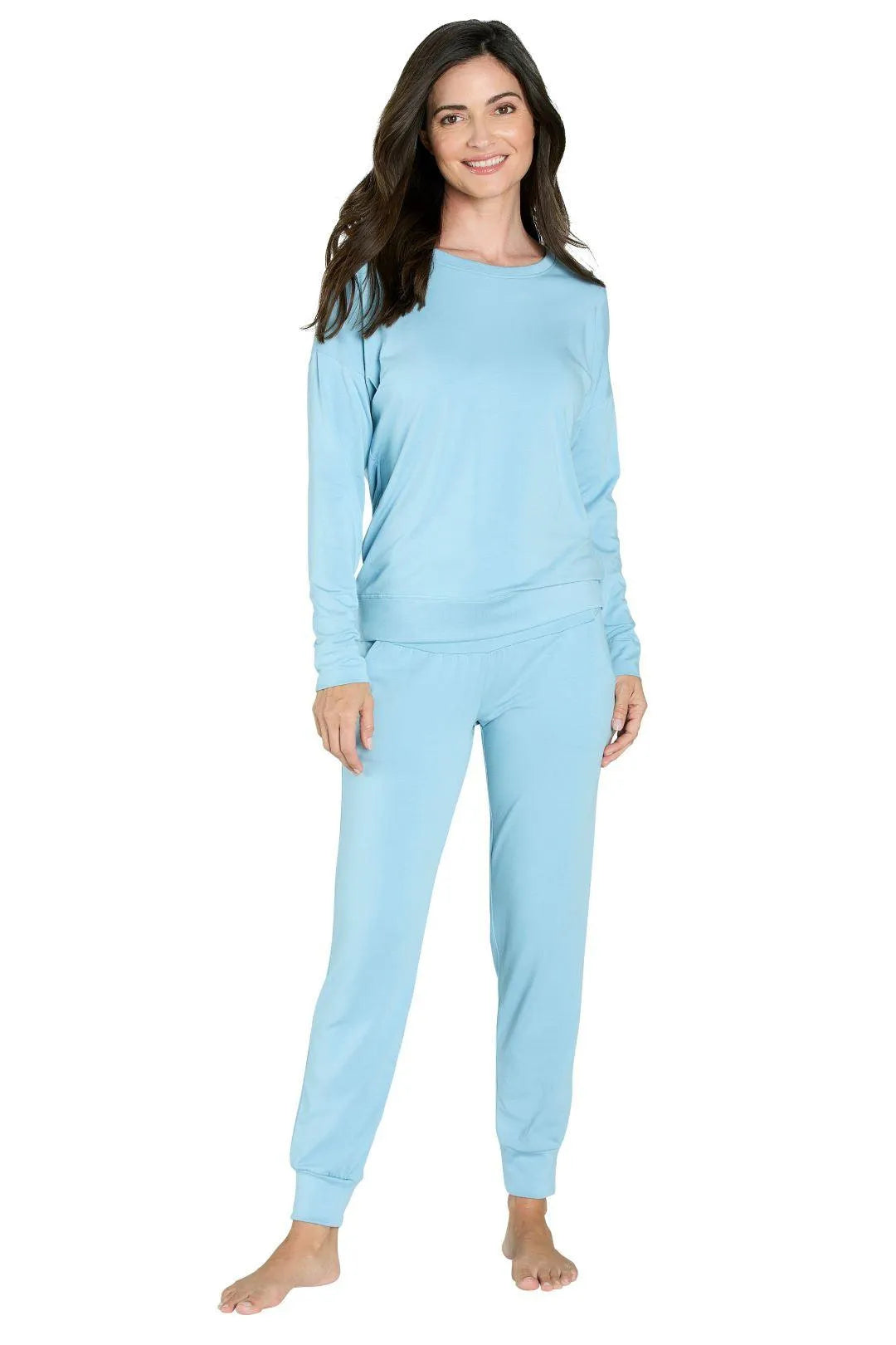 Laguna Relaxed Long Sleeve Loungewear Set for Women - Soft & Comfortable Lounge Pajama Set - Perfect for Relaxing at Home, Yoga, and Sleepwear